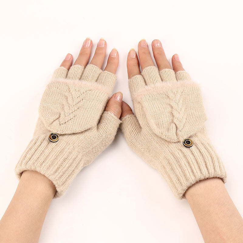 GloveGleam - Guantes Sin Dedos De Punto