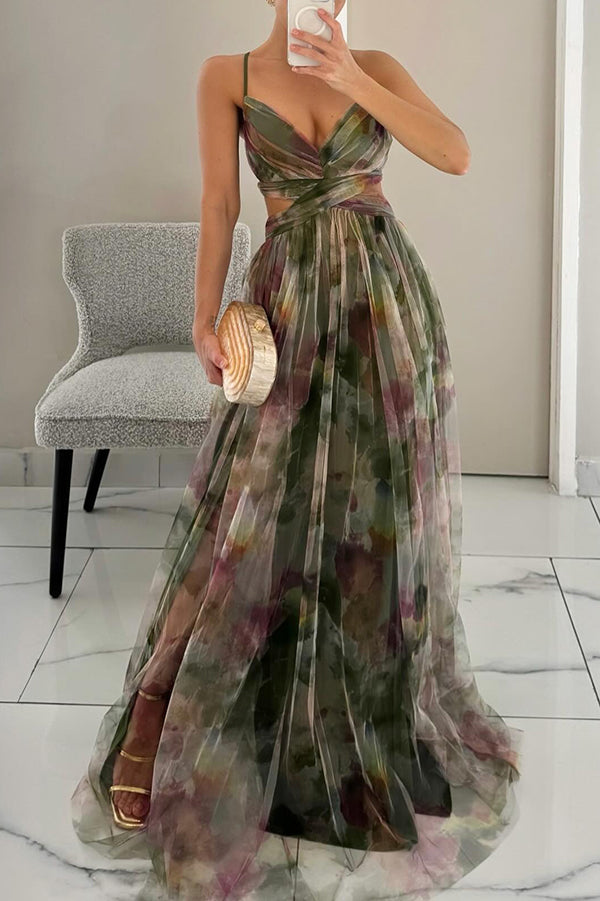 Qyn - Precioso Vestido largo Con Estampado Floral