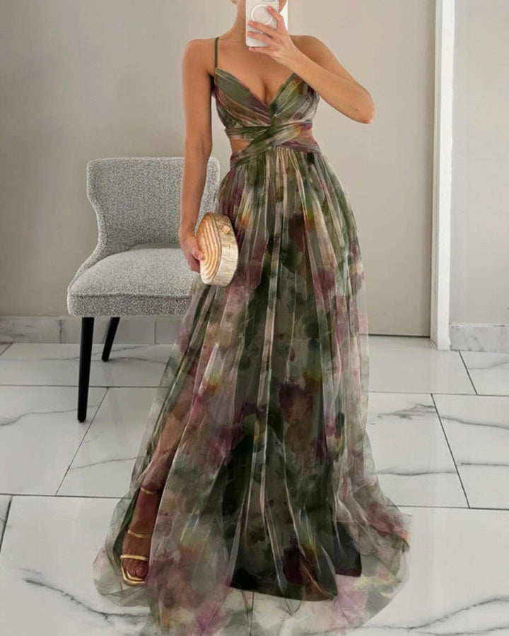 Túnica - Vestido Largo Con Estampado Floral