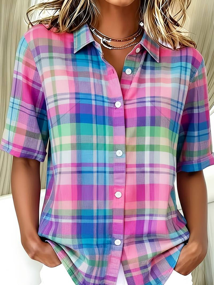 Endrita - Camisa Informal De Manga Corta Con Botones