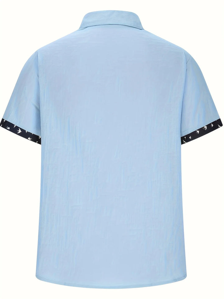 Trofim - Camisa Elegante Con Estampado De Pájaros