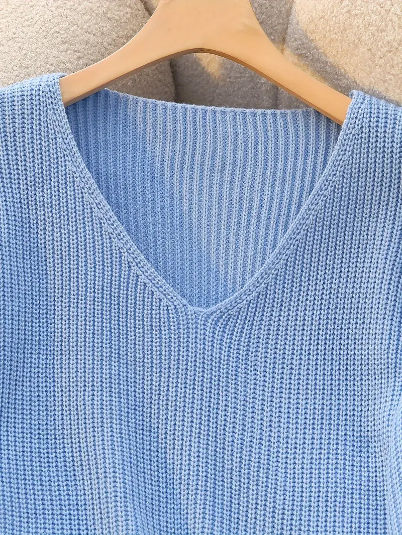 Carlotta - Elegante Jersey De Manga Larga Con Canalé