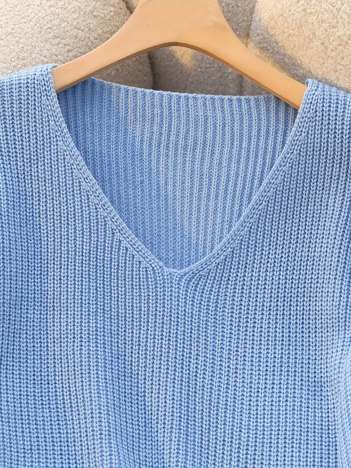 Carlotta - Elegante Jersey De Manga Larga Con Canalé