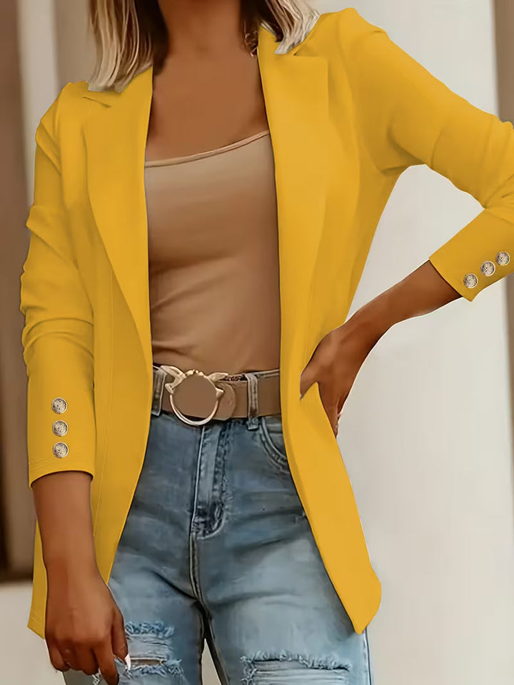 Nikia - Blazer De Manga Larga Con Botones Decorativos