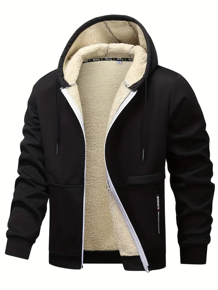 Helge - Sudadera Con Capucha y Cremallera De Manga Larga Informal