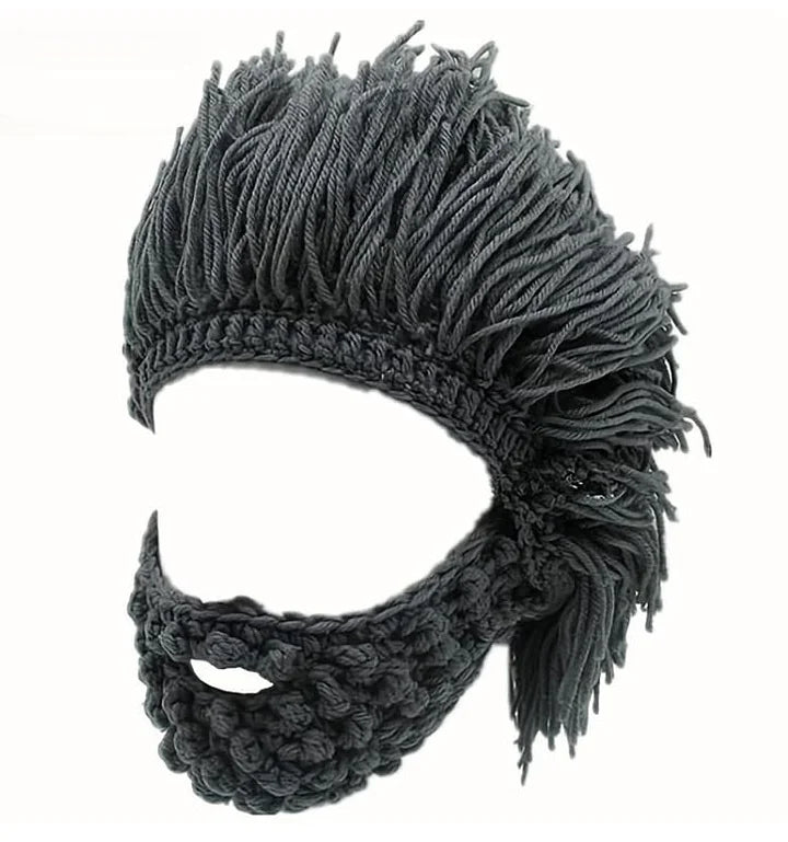 Grantley - Gorro Estilo Punk con Peluca de Cabello Liso Incorporada