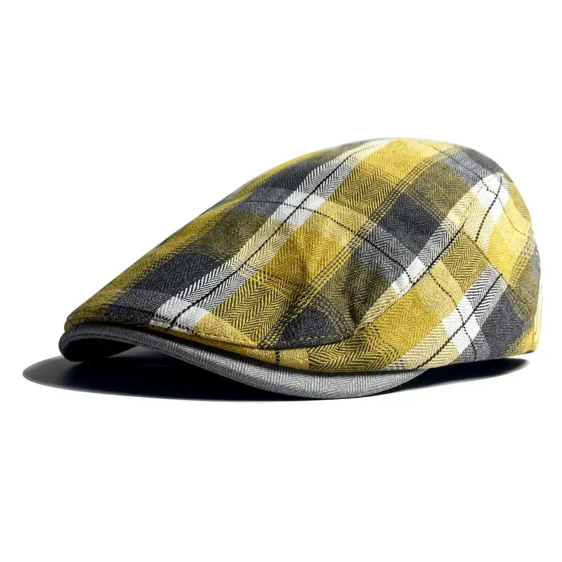 Velimir - Gorra Boina Elegante a Cuadros