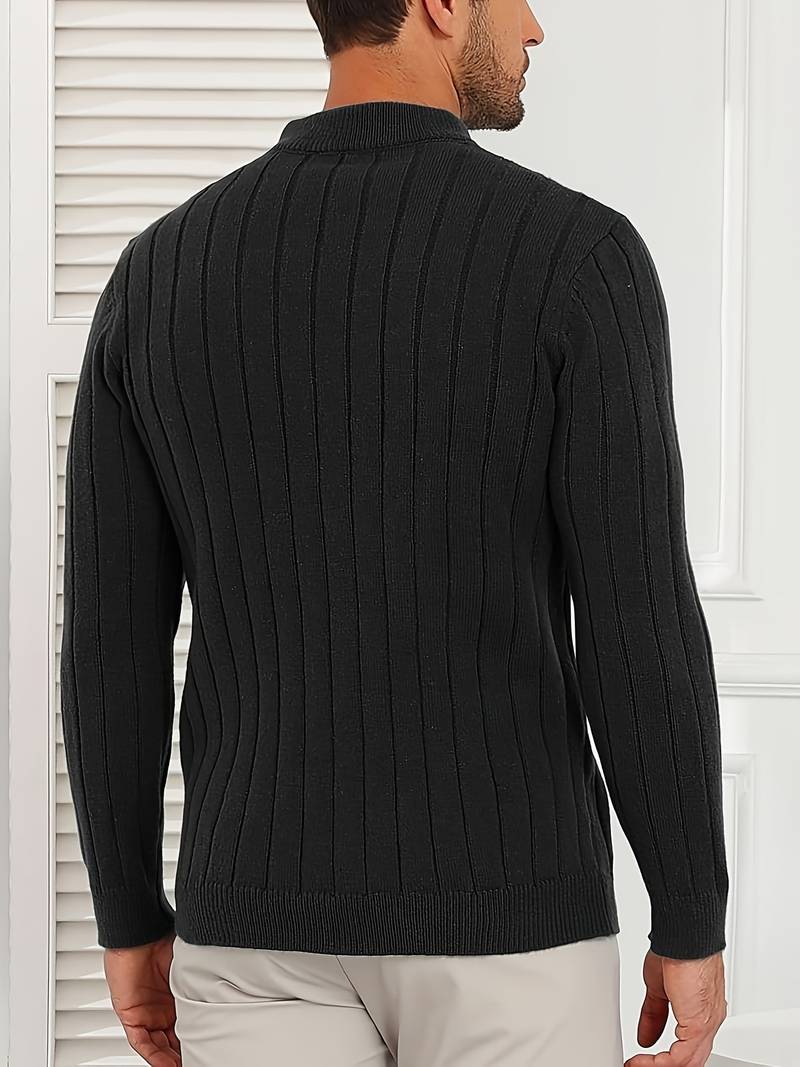 Yedidya - Jersey de Manga Larga Informal de Punto