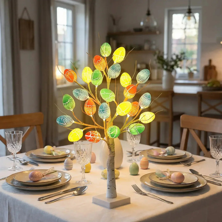 SpringAura - Árbol de Pascua Con luces LED de Colores Para Una Decoración Festiva del Hogar