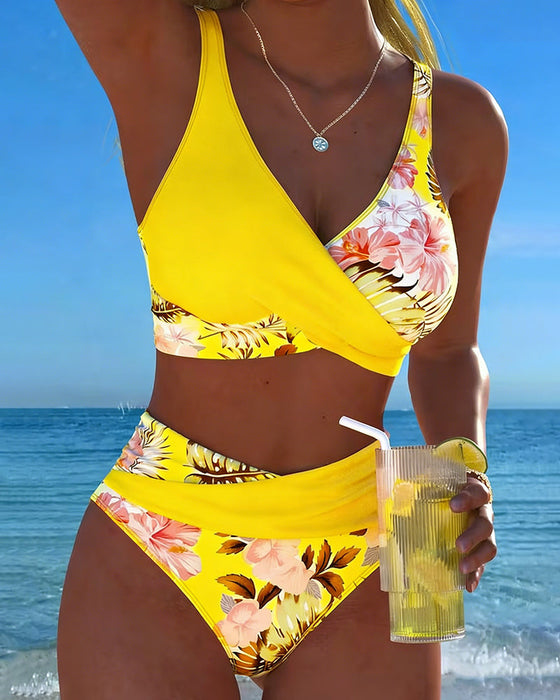 Killiane - Bikini Floral Con Contraste