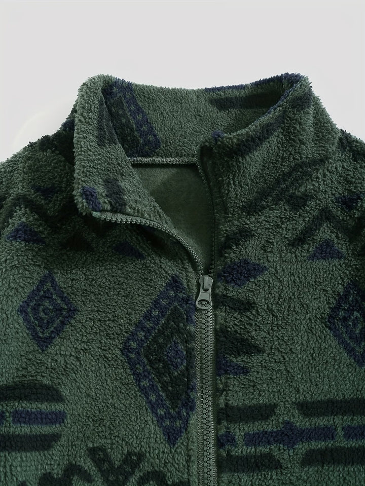 Esra - Chaqueta De Manga Larga Con Estampado Geométrico