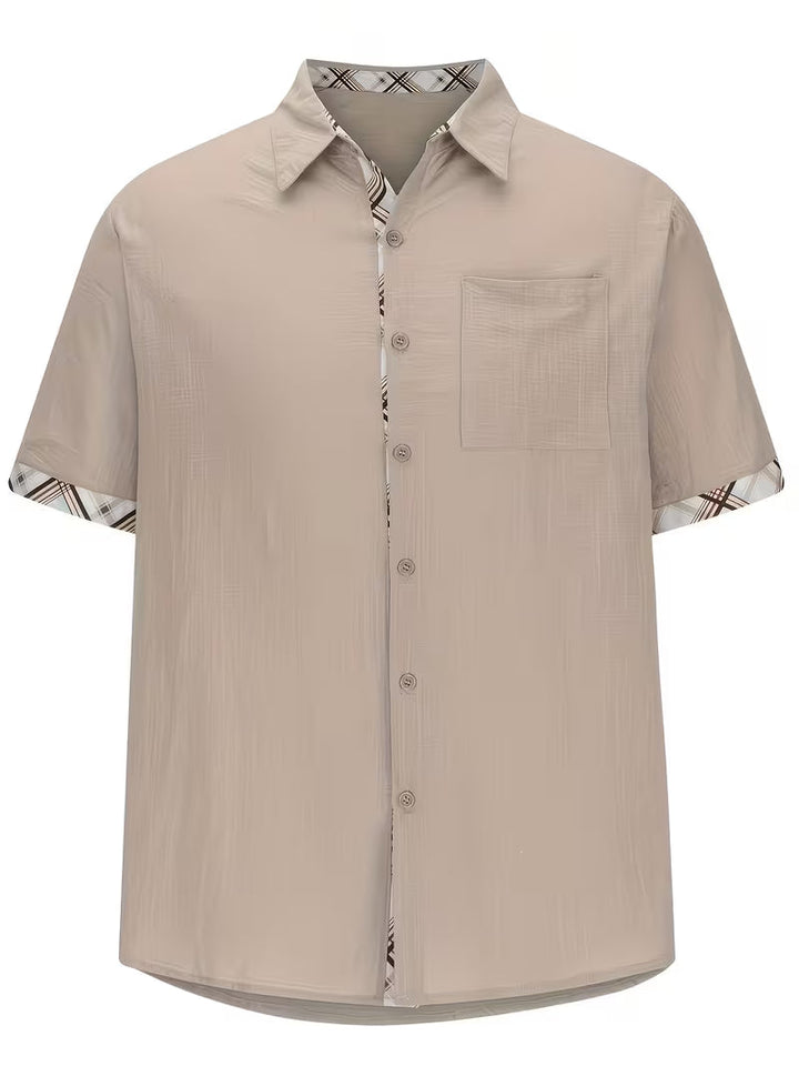 Kolby - Camisa a Cuadros De Patchwork Con Bolsillo