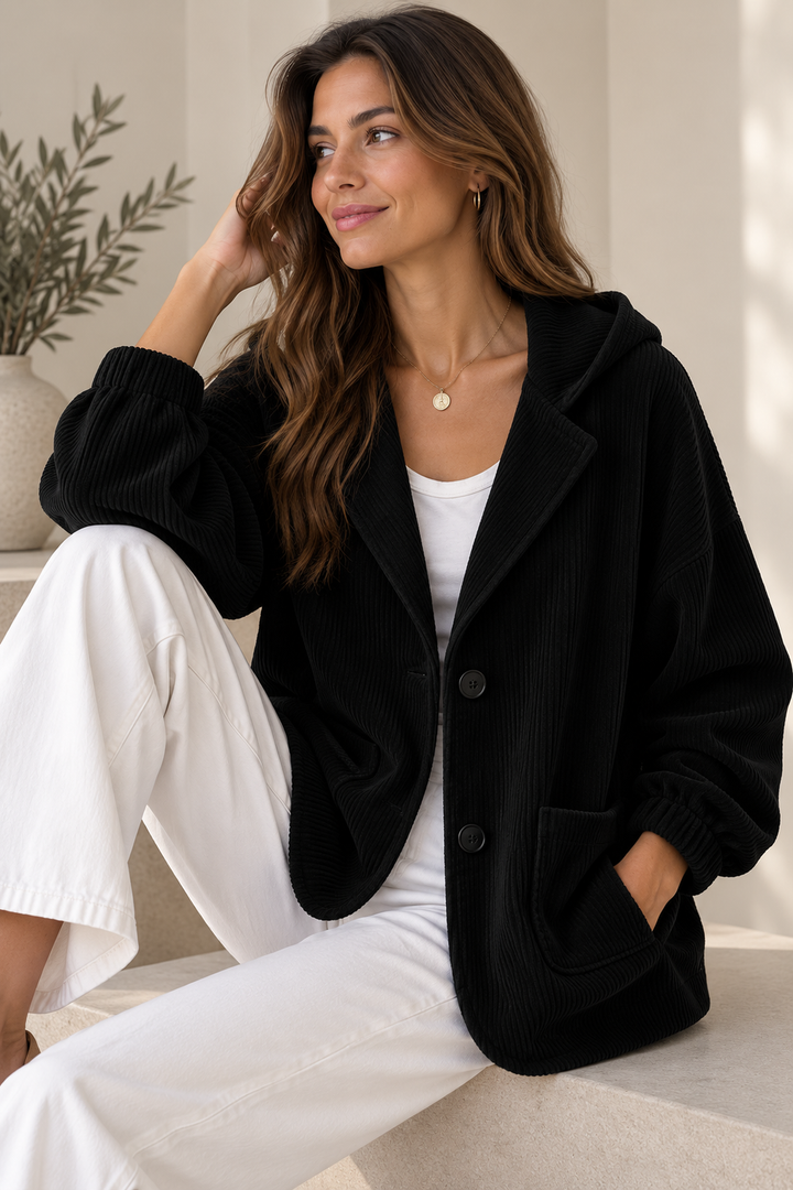 Nalina - Chaqueta Con Capucha De Pana De Corte Holgado