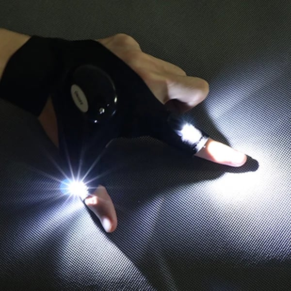 GlowGrip - Guantes Impermeables Con Linterna LED