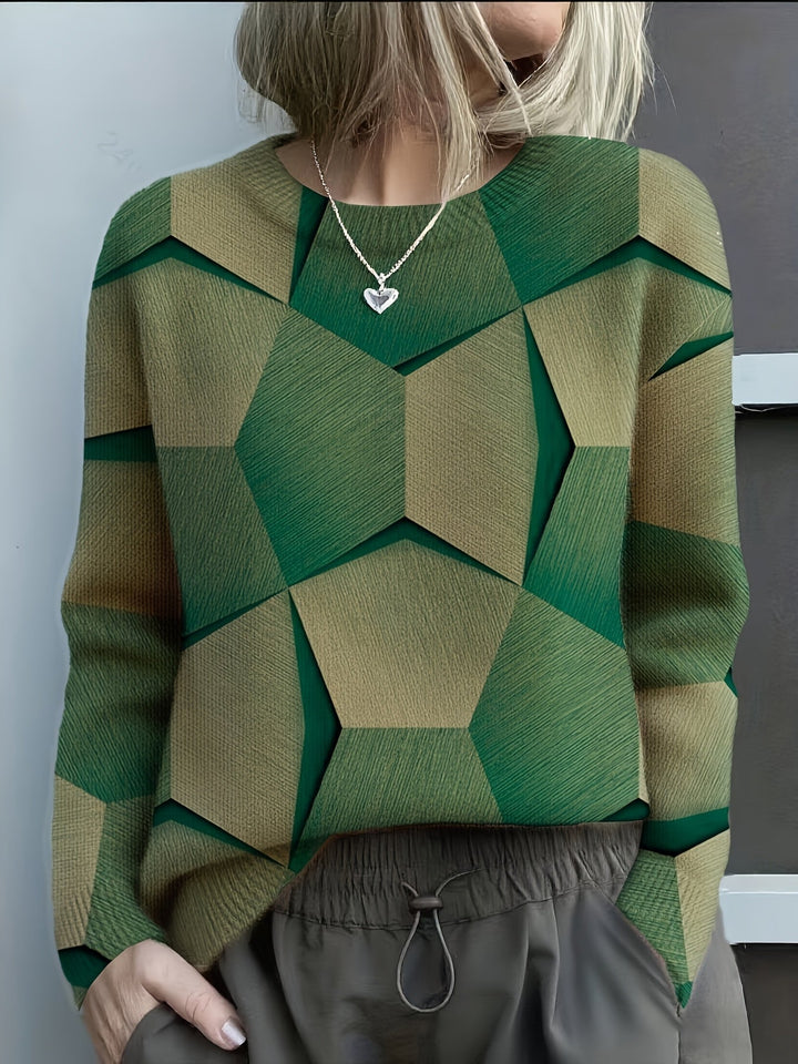 Bravina - Jersey De Punto Con Estampado Geométrico En 3D