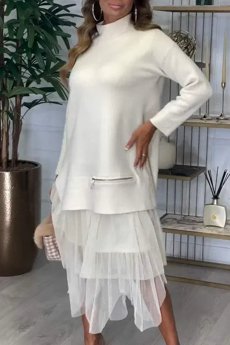 Sonja - Elegante Vestido de Malla Patchwork