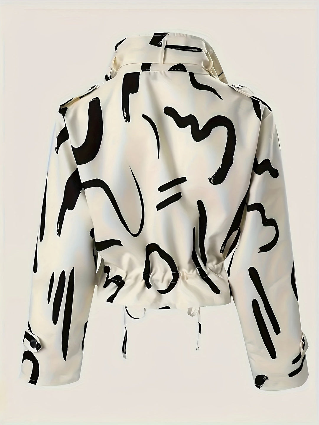 Fredely - Chaqueta Con Cordón en La Cintura Y Múltiples Bolsillos