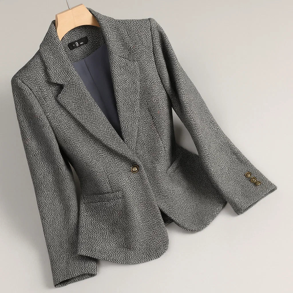 Cesira - Blazer De Tweed Con Diseño En Espiga