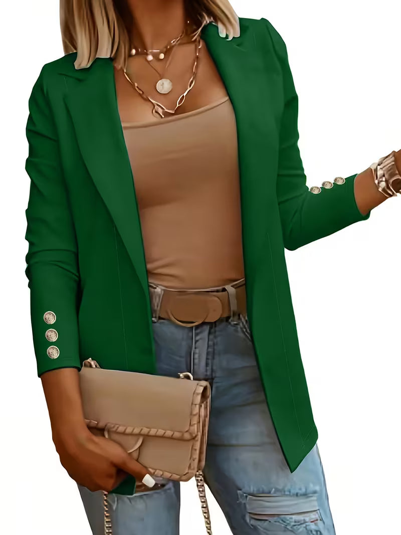 Nikia - Blazer De Manga Larga Con Botones Decorativos