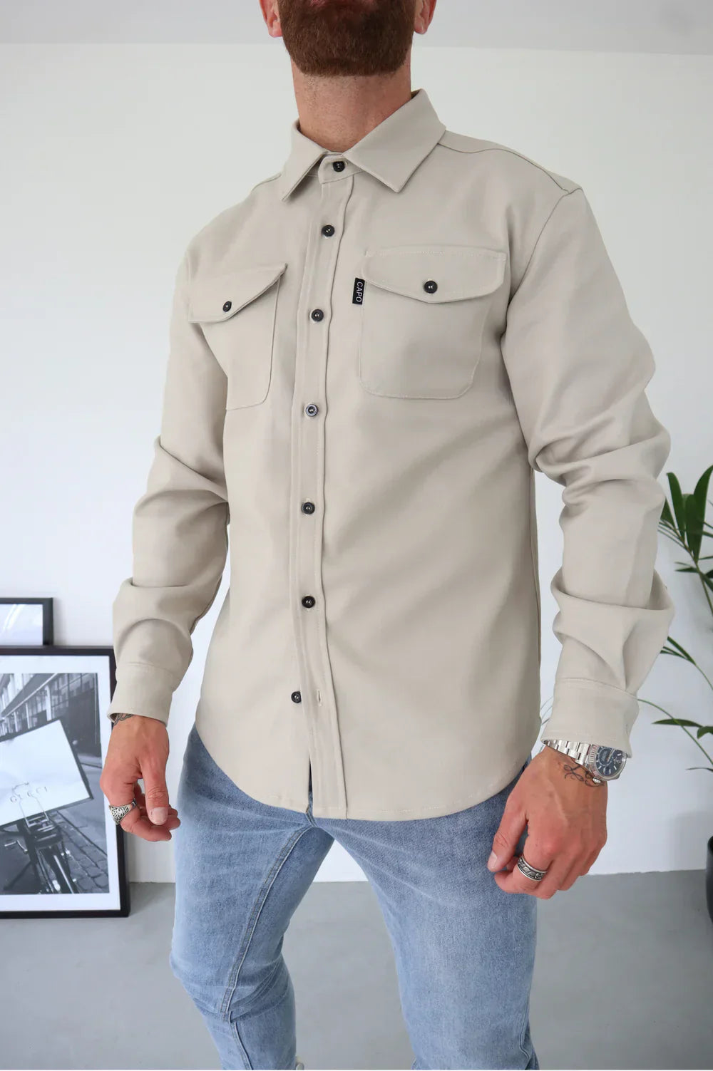 Dewid - Camisa Abotonada Con Bolsillos Delanteros