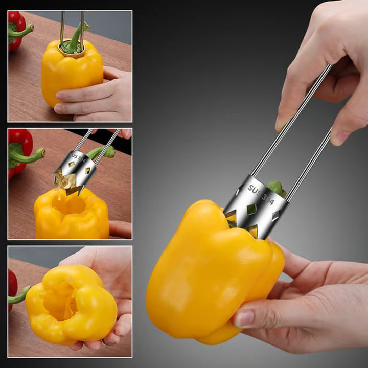 FruitCore - Descorazonador de Frutas y Verduras de Acero Inoxidable