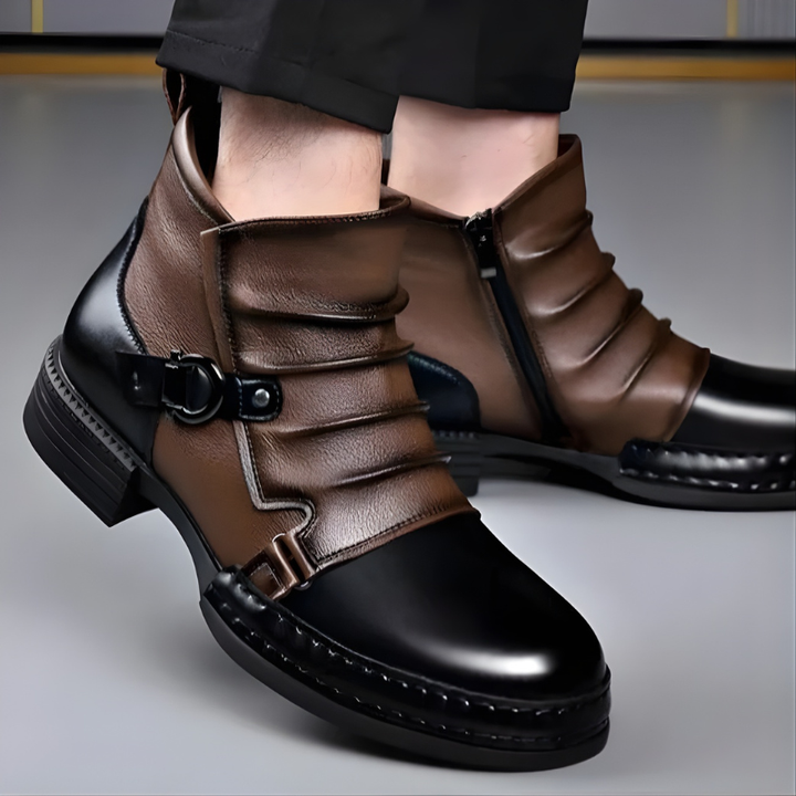 Zamran - Botines Vintage De Cuero