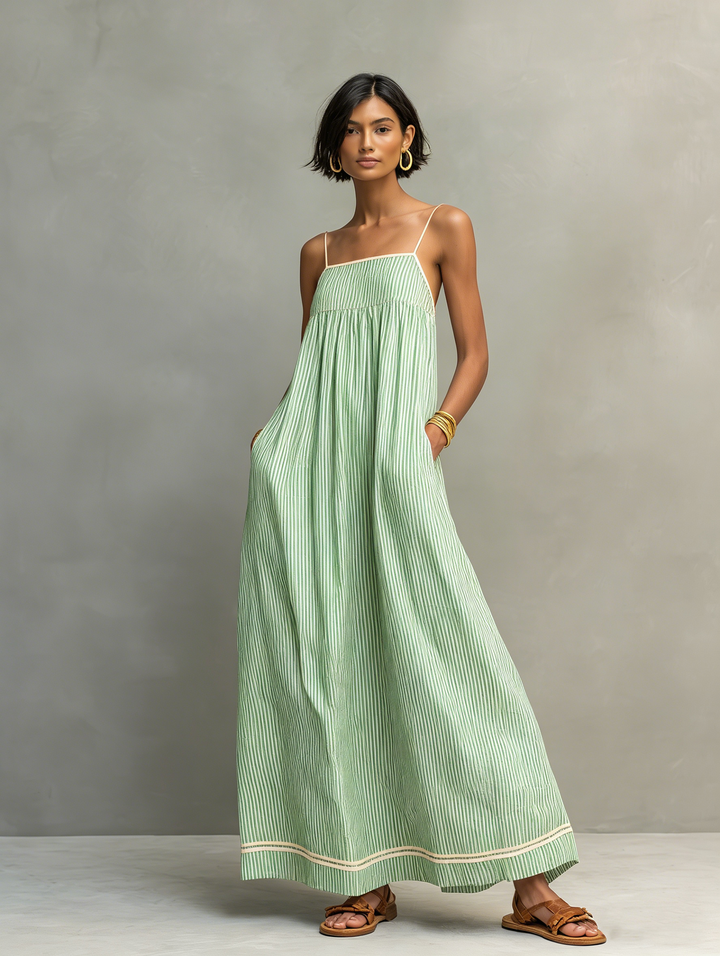 Aliyeva - Vestido Largo a Rayas