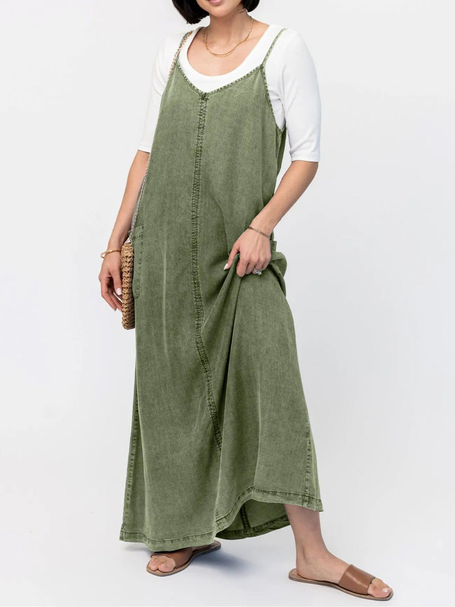 Éricaa - Vestido Largo De Denim Holgado