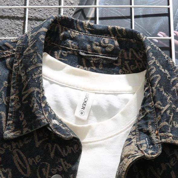 Godfrey - Chaqueta Vaquera con Inscripciones Bíblicas