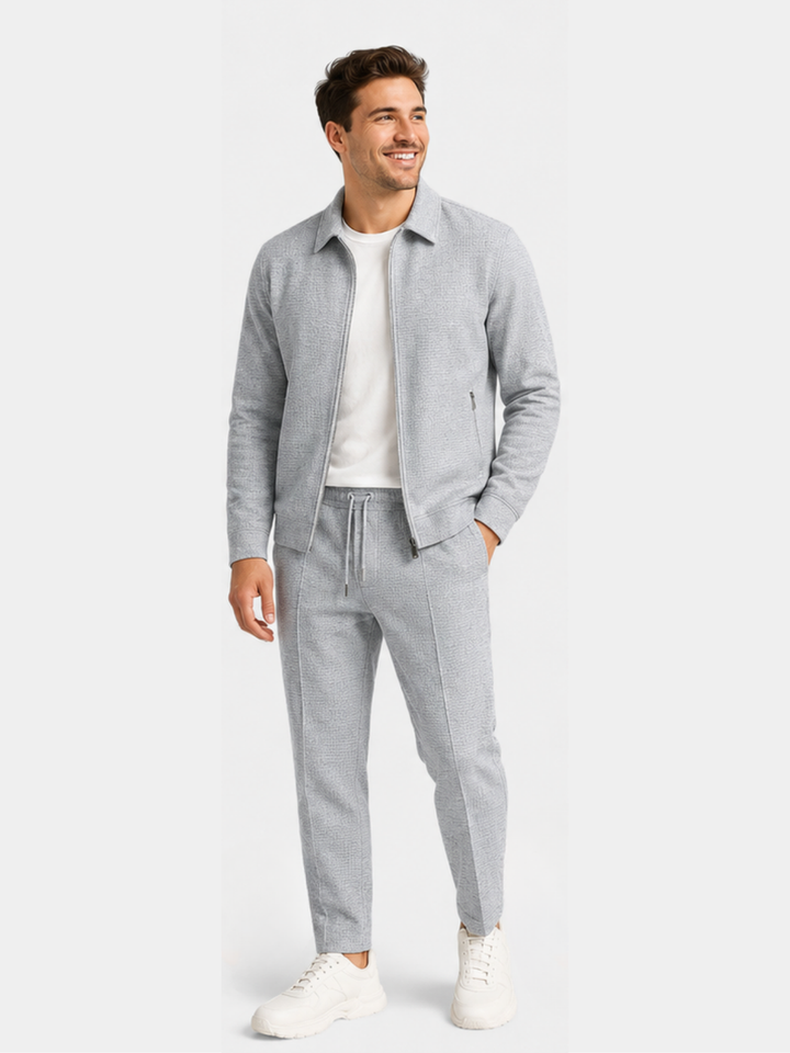 Tobiana - Conjunto De Chaqueta Con Cremallera Y Textura Y Pantalones Con Cordón