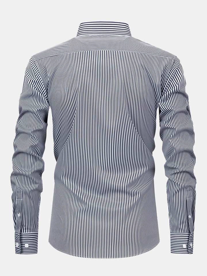 Corey - Camisa De Manga Larga a Rayas Con Botones