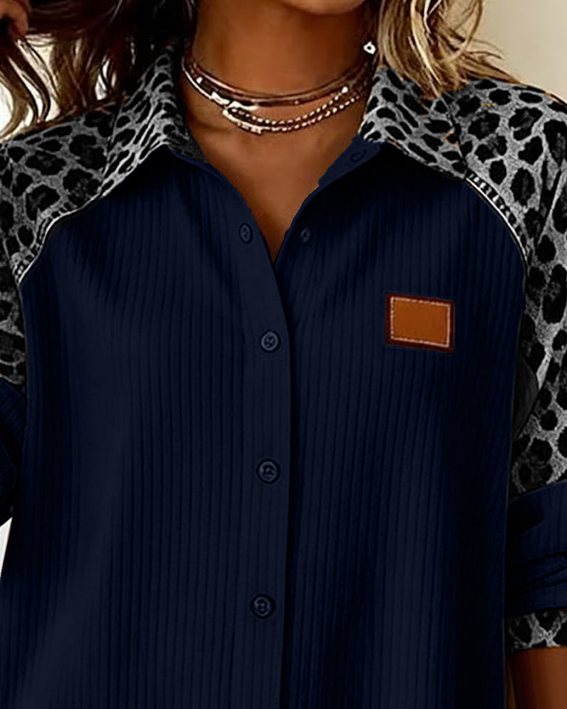 Jordana - Camisa Con Cuello Abotonado y Estampado De Leopardo