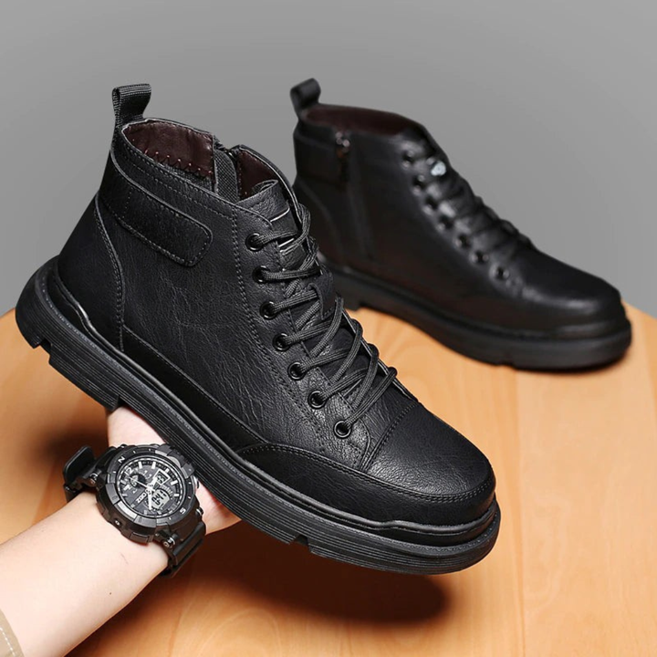 Patterson - Botines De Cuero Con Cordones