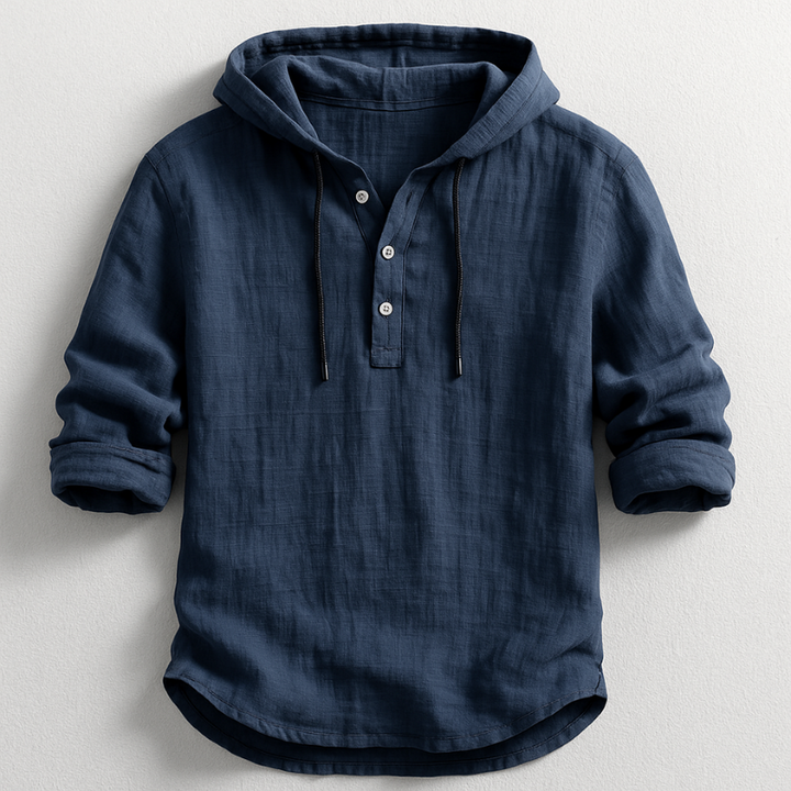 Bradley - Elegante Camisa Con Capucha y Manga Larga