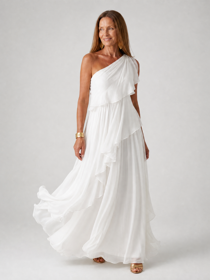 Seyma - Vestido Largo Con Volantes
