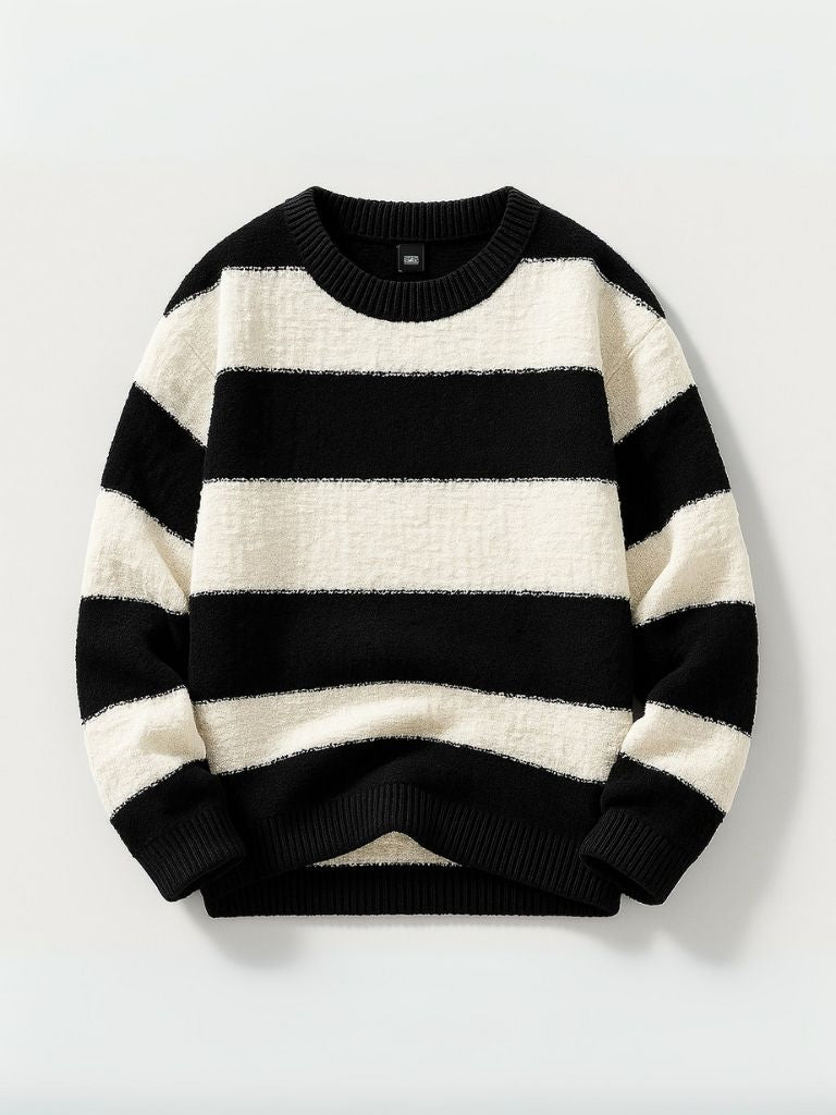 Jorren - Jersey De Cuello Redondo a Rayas