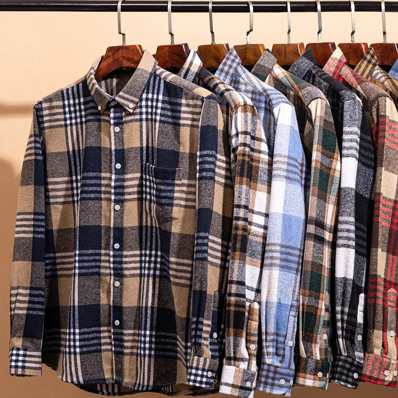 Hansamu - Elegante Camisa De Manga Larga Con Botones