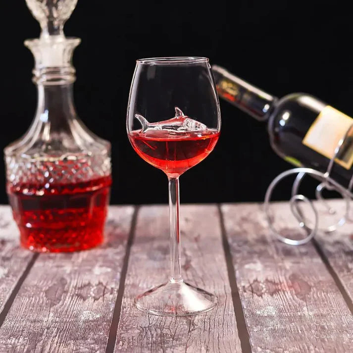 SharkSip - Vaso De Tiburón Para Vino Tinto