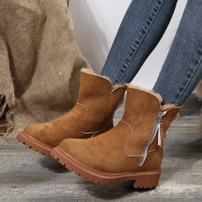 Luisaa - Cómodas Invierno Botas Con Cremallera Lateral