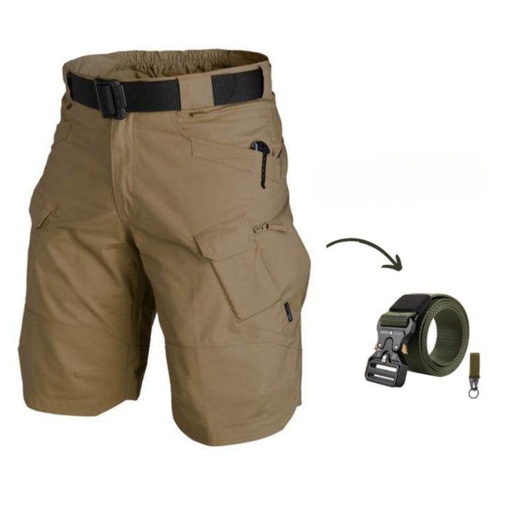 Kazuya - Cargo Pantalones Cortos Con 7 Bolsillos + Cinturón Gratis