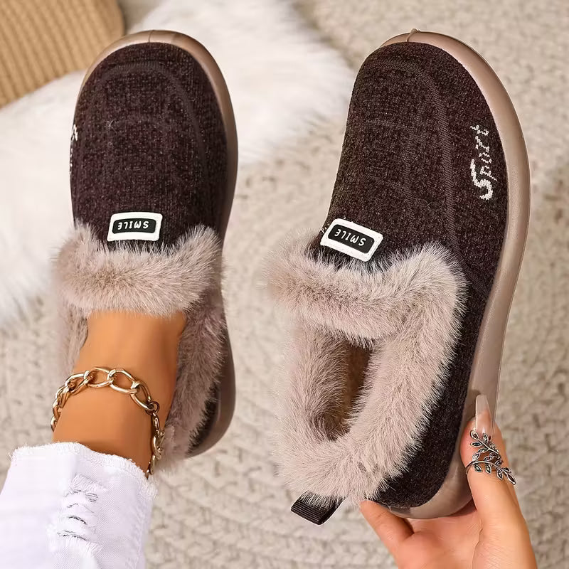 Nolani - Zapatillas De Invierno De Piel Sintética a La Moda