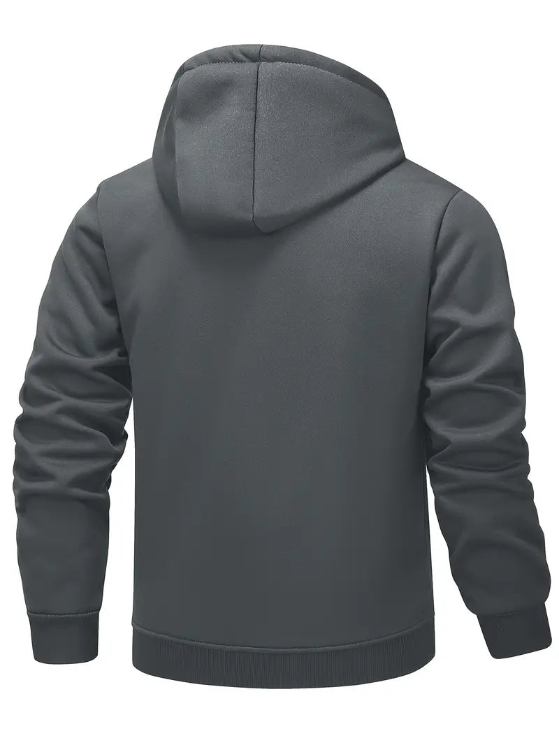 Helge - Sudadera Con Capucha y Cremallera De Manga Larga Informal