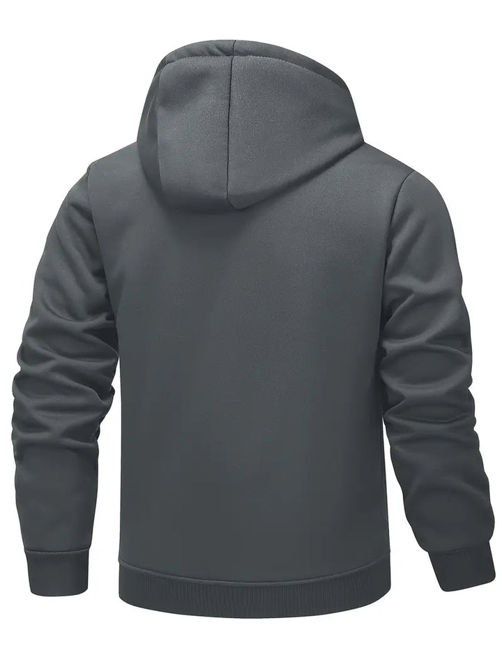 Helge - Sudadera Con Capucha y Cremallera De Manga Larga Informal