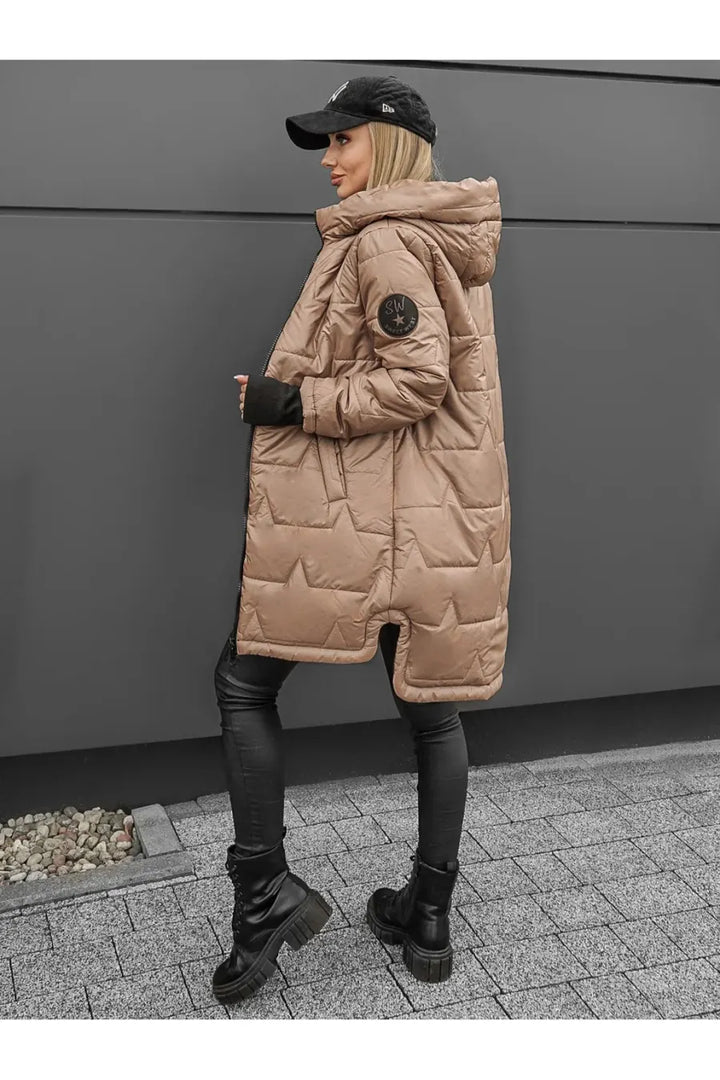 Lipina - Chaqueta Larga Acolchada Con Capucha
