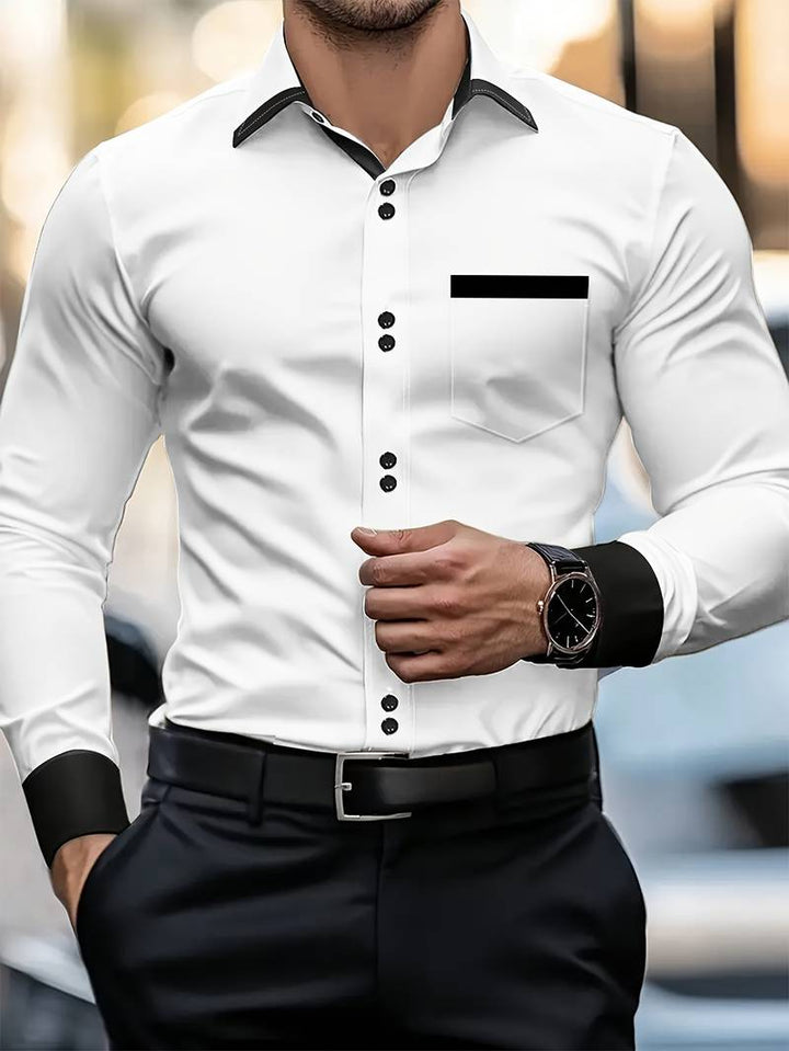 Shoval - Elegante Camisa De Manga Larga Con Botones
