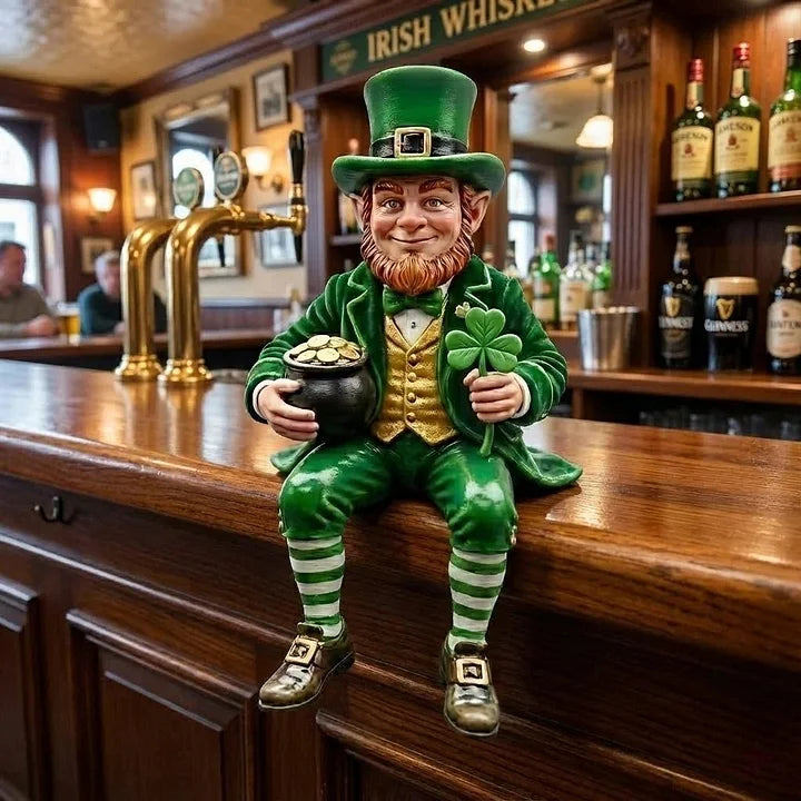 IrishFortune - Figurita Decorativa de Duende del Día de San Patricio