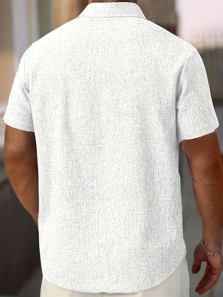 Dwight - Camisa De Manga Corta Ligera De Mezcla De Lino