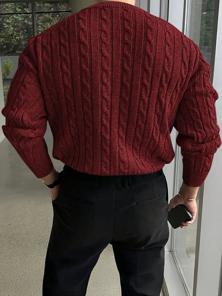 Mergim - Jersey De Manga Larga De Punto Informal