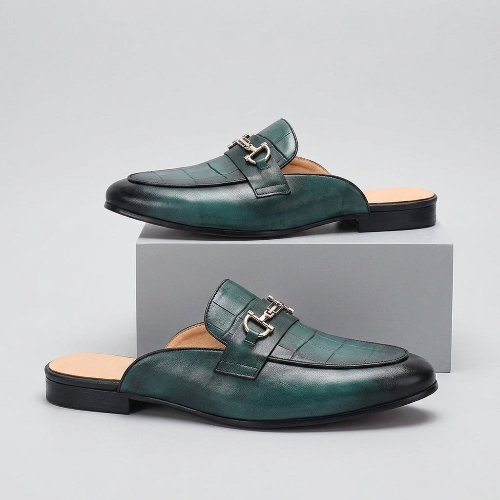 Idris - Zapatos De Cuero Sin Talón