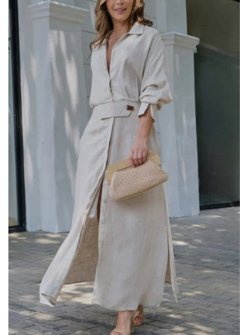 Binalee - Vestido Midi de Manga Larga